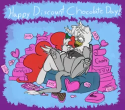 Size: 880x776 | Tagged: safe, artist:allyclaw, banned from derpibooru, oc, unofficial characters only, gryphon, discount chocolate day, griffon oc