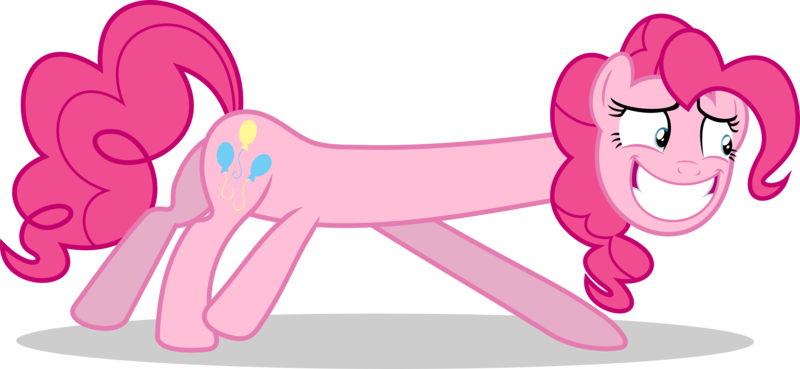 Size: 18660x8597 | Tagged: safe, artist:luckreza8, derpibooru import, pinkie pie, earth pony, pony, the one where pinkie pie knows, .svg available, absurd resolution, are you frustrated?, faic, female, impossibly long neck, inkscape, long neck, meme, necc, simple background, smiling, solo, transparent background, vector, wat