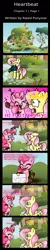 Size: 4000x20000 | Tagged: safe, artist:meownimator, derpibooru import, fluttershy, pinkie pie, earth pony, pegasus, pony, comic:heartbeat, absurd resolution, comic, flower, fluttershy's cottage, invitation, mud, sweat, watering can