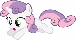 Size: 16368x8586 | Tagged: absurd resolution, artist:cyanlightning, crusaders of the lost mark, cute, derpibooru import, diasweetes, female, jumping, ludicrous res, safe, simple background, solo, sweetie belle, transparent background, vector