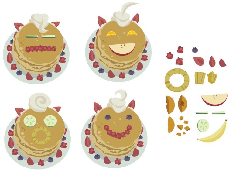 Size: 20047x14177 | Tagged: absurd resolution, .ai available, a royal problem, artist:amarthgul, derpibooru import, emoji, food, fruit, no pony, pancakes, resource, safe, simple background, .svg available, the absurdest of res, transparent background, vector