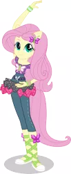 Size: 7102x17248 | Tagged: safe, artist:sugar-loop, derpibooru import, fluttershy, dance magic, equestria girls, spoiler:eqg specials, .svg available, absurd resolution, ballet, clothes, female, ponied up, simple background, solo, sweatband, transparent background, vector, wingless, wristband