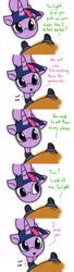 Size: 5163x18967 | Tagged: safe, alternate version, artist:rainysunshine, derpibooru import, twilight sparkle, oc, oc:anon, human, pony, absurd resolution, behaving like a cat, clothes, comic, conversation, cute, female, filly, filly twilight sparkle, humor, looking at you, looking up, offscreen character, perspective, pov, rainysunshine is trying to murder us, shoes, twiabetes, weapons-grade cute, wuv, wuv u, younger