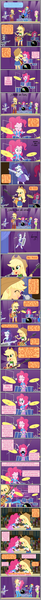 Size: 1592x23102 | Tagged: suggestive, artist:gutovi, derpibooru import, applejack, fluttershy, pinkie pie, rainbow dash, rarity, sunset shimmer, twilight sparkle, equestria girls, applepie, comic, female, lesbian, mickey (song), shipping, song reference, the rainbooms, toni basil