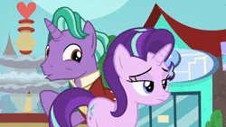 Size: 1920x1080 | Tagged: safe, derpibooru import, screencap, firelight, starlight glimmer, pony, unicorn, the parent map, animated, bad guitar anatomy, bed, bedroom, book, boots, chains, clothes, crystal, eyeball, father and child, father and daughter, female, goth, guitar, it's a phase, it's not a phase, it's not a phase mom it's who i am, kite, male, mare, musical instrument, plushie, poster, shoes, skateboard, skull, sound, stallion, starlight's room, webm