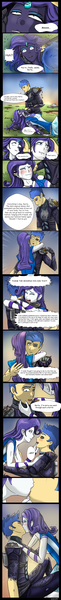 Size: 2200x21568 | Tagged: safe, artist:symptom99, derpibooru import, flash sentry, nightmare rarity, rarity, human, comic:generosity restored, equestria girls, aftermath, alive, armor, awakening, bedroom eyes, black eye, blushing, blushing profusely, broken horn, caring, clothes, comic, commission, conversation, crying, crystal guard armor, crystal guardian, damaged, dark magic, dark samus, dialogue, dirt, emotional, equestria girls-ified, eye contact, eyes open, eyeshadow, female, gasp, geode of shielding, grass, grass field, hand on chin, hand on face, hand on head, happiness, happy, hero, holding, holding head, horn, horned humanization, hug, humanized, implied pony of shadows, injured, kissing, lidded eyes, looking at each other, looking down, loving gaze, lying down, lying on the ground, magic, magical geodes, makeup, male, messy hair, metroid, metroid prime, nightmarified, open mouth, phazon, rock, screaming, sentrity, shipping, sky, smiling, speech bubble, straight, sunrise, surprise hug, surprise kiss, surprised, talking, tears of joy, teeth, touch, transformation, waking up