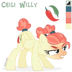 Size: 1024x1024 | Tagged: safe, artist:kabuvee, derpibooru import, oc, oc:chili willy, unofficial characters only, pegasus, pony, female, mare, simple background, solo, transparent background