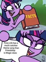 Size: 760x1014 | Tagged: caption, derpibooru import, ed edd n eddy, exploitable meme, image macro, meme, my little pony: pony life, op has a point, op is right you know, safe, text, twilight's fact book, twilight sparkle
