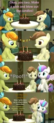 Size: 1920x4320 | Tagged: 3d, artist:red4567, birthday, cake, comic, cute, cuteness overload, derpibooru import, female, food, hug, implied pinkie pie, implied twilight sparkle, male, offscreen character, older, poundabetes, pound cake, poundflurry, princess flurry heart, pumpkin cake, safe, shipping, source filmmaker, straight, teleportation mishap, wholesome