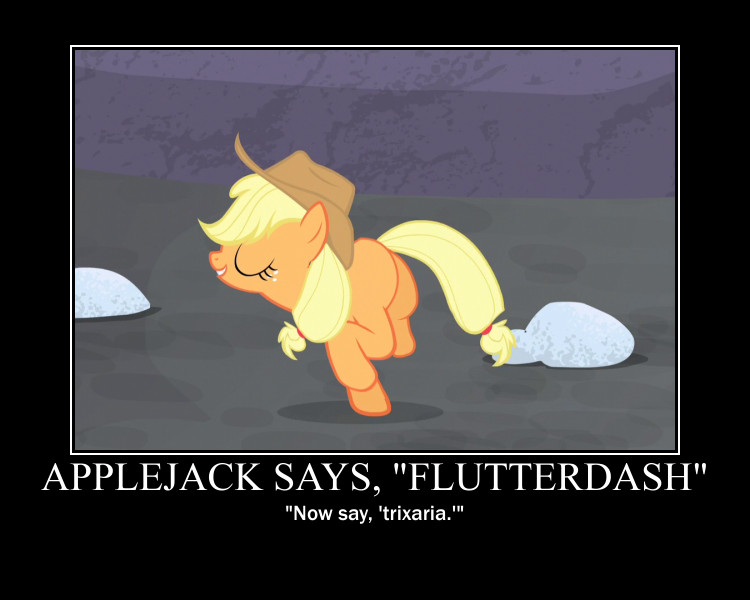 Size: 750x600 | Tagged: source needed, useless source url, safe, derpibooru import, edit, edited screencap, screencap, applejack, earth pony, pony, meme, motivational poster, text