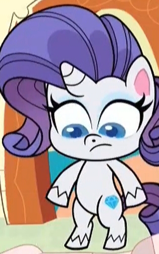 Size: 321x511 | Tagged: badge of shame, bipedal, cropped, derpibooru import, edit, looking down, my little pony: pony life, rarity, safe, screencap, spoiler:pony life s01e10, spoiler:pony life s01e13