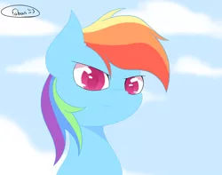 Size: 2500x1972 | Tagged: artist:fabián art, cute, derpibooru import, female, pegasus, rainbow dash, safe, solo