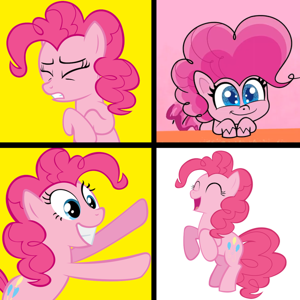 Size: 1300x1300 | Tagged: safe, derpibooru import, edit, edited screencap, screencap, pinkie pie, earth pony, pony, my little pony: pony life, princess probz, spoiler:pony life s01e01, drama, female, g4 purist, mare, meme, op is a duck, pony life drama