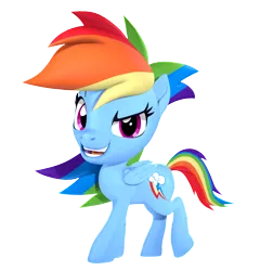 Size: 1766x1842 | Tagged: alternate hairstyle, artist:owlpirate, derpibooru import, my little pony: pony life, open mouth, pegasus, rainbow dash, safe, sfm pony, simple background, transparent background