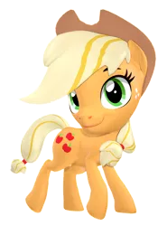 Size: 1222x1653 | Tagged: safe, artist:owlpirate, derpibooru import, applejack, earth pony, my little pony: pony life, alternate hairstyle, sfm pony, simple background, transparent background