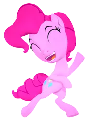 Size: 1304x1769 | Tagged: safe, artist:owlpirate, derpibooru import, pinkie pie, earth pony, my little pony: pony life, 3d, eyes closed, open mouth, sfm pony, simple background, source filmmaker, transparent background