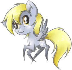 Size: 1024x986 | Tagged: safe, artist:otkurzacz, derpibooru import, derpy hooves, pegasus, pony, cheek fluff, cute, derpabetes, ear fluff, female, looking at you, mare, pointy legs, simple background, solo, transparent background