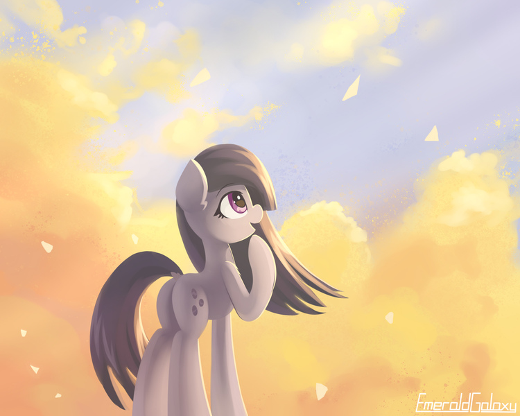 Size: 2000x1600 | Tagged: safe, artist:emeraldgalaxy, derpibooru import, marble pie, pony, butt, cloud, female, marblebutt, mare, plot, solo