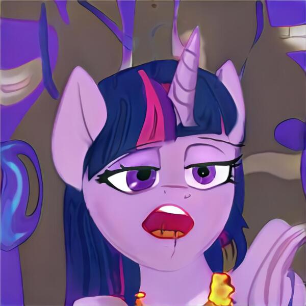 Size: 1024x1024 | Tagged: safe, artist:thisponydoesnotexist, derpibooru import, machine learning generated, faic, image, jpeg, neural network, neural network abomination, not twilight sparkle