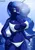 Size: 1280x1810 | Tagged: suggestive, artist:skyline19, derpibooru import, princess luna, alicorn, anthro, plantigrade anthro, big breasts, breasts, busty princess luna, cleavage, clothes, female, image, looking at you, ocean, png, solo, swimsuit