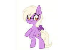 Size: 800x540 | Tagged: safe, artist:thieftea, derpibooru import, oc, oc:pinkfull night, unofficial characters only, bat pony, pony, animated, bat pony oc, bat wings, bipedal, cute, dancing, female, glasses, nyan nyan dance, simple background, solo, teenager, transparent background, wings