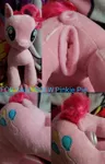 Size: 940x1470 | Tagged: explicit, artist:furrysale, derpibooru import, pinkie pie, earth pony, pony, anatomically correct, anus, ass, butt, commission, female, irl, mare, merch sexploitation, nudity, penetration, photo, plot, ponut, raised tail, sex, tail, vagina, vaginal, vulva, ych example, ych result, your character here