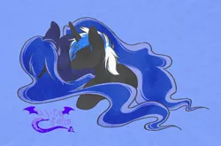 Size: 1280x845 | Tagged: safe, derpibooru import, princess luna, oc, oc:equui-nox, alicorn, pony, unicorn