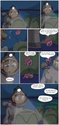 Size: 1000x2102 | Tagged: safe, artist:cactuscowboydan, derpibooru import, idw, pinkie pie, earth pony, spoiler:comic, spoiler:comic32, alien (franchise), apple pinkie, comic, egg, food, hungry, parody, pod, this will end in death