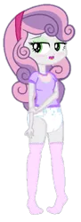 Size: 193x532 | Tagged: suggestive, artist:apony4u, artist:nightred15, derpibooru import, edit, edited edit, vector edit, sweetie belle, equestria girls, abdl, adorable face, baby clothes, background removed, clothes, cute, cutie mark diapers, diaper, diaper edit, diaper fetish, female, fetish, holding hands, non-baby in diaper, pink socks, shirt, simple background, socks, transparent background, vector