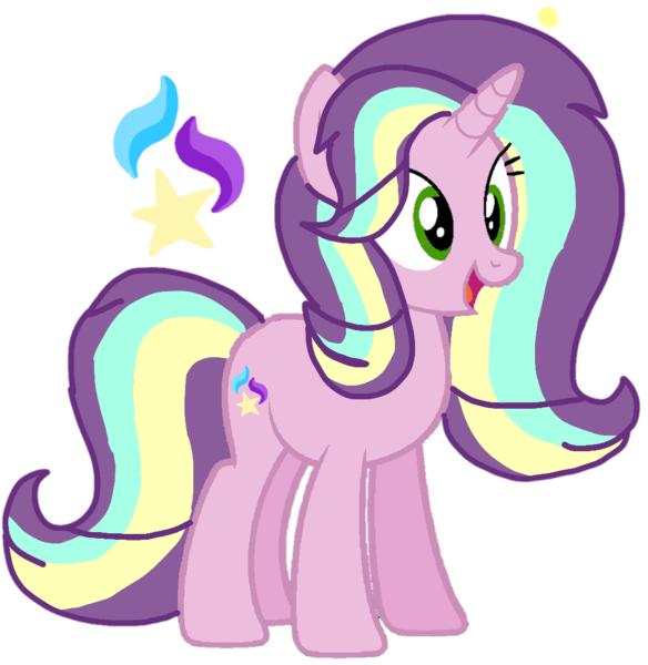 Size: 1032x1061 | Tagged: safe, artist:徐詩珮, derpibooru import, oc, oc:sunbeam glimmer, unofficial characters only, pony, unicorn, bubbleverse, eyelashes, female, horn, magical lesbian spawn, mare, offspring, open mouth, parent:starlight glimmer, parent:sungold, parents:sunglimmer, simple background, solo, transparent background, unicorn oc