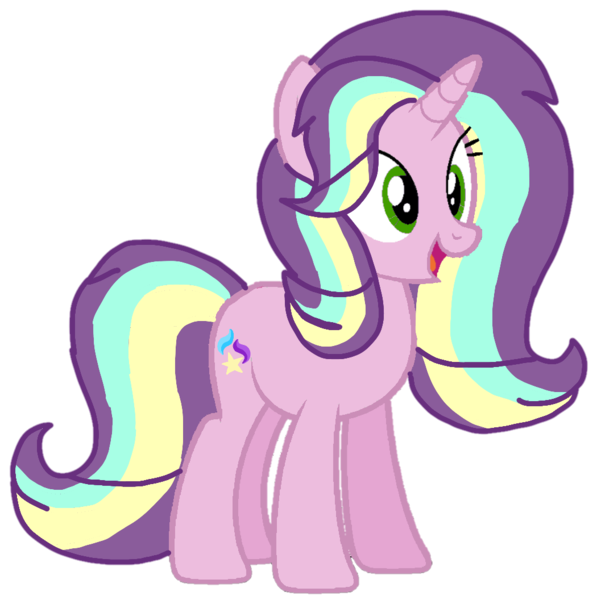 Size: 1050x1056 | Tagged: safe, artist:徐詩珮, derpibooru import, oc, oc:sunbeam glimmer, bubbleverse, magical lesbian spawn, offspring, parents:sunglimmer, parent:starlight glimmer, parent:sungold, simple background, transparent background