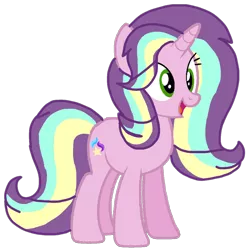 Size: 1050x1056 | Tagged: safe, artist:徐詩珮, derpibooru import, oc, oc:sunbeam glimmer, bubbleverse, magical lesbian spawn, offspring, parents:sunglimmer, parent:starlight glimmer, parent:sungold, simple background, transparent background