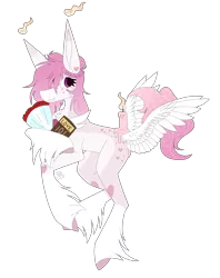 Size: 2105x2654 | Tagged: safe, artist:sadatrix, derpibooru import, oc, oc:valentine, unofficial characters only, original species, pony, scented pony, book, bouquet, butt wings, flower, simple background, solo, transparent background, wings