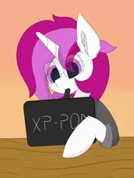 Size: 6000x8000 | Tagged: safe, artist:skylarpalette, derpibooru import, oc, oc:skylar palette, unofficial characters only, pony, unicorn, cheek fluff, clothes, colored, drawing, drawing tablet, ear fluff, female, focused, glasses, hoodie, horn, looking down, mare, pen, pink eyes, pink mane, simple background, simple shading, table, unicorn oc, white fur