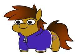 Size: 1025x741 | Tagged: safe, artist:jargon scott, derpibooru import, oc, oc:twitchyylive, unofficial characters only, earth pony, clothes, hoodie, jacket, solo, squatpony