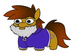 Size: 1025x741 | Tagged: safe, artist:jargon scott, derpibooru import, oc, oc:twitchyylive, unofficial characters only, earth pony, pony, beard, clothes, facial hair, hoodie, jacket, solo, squatpony
