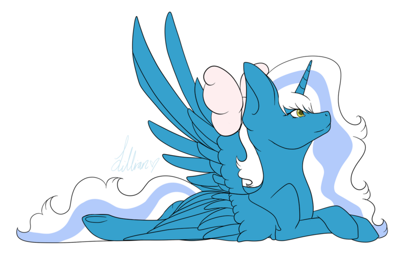 Size: 1280x814 | Tagged: safe, artist:dashie3333, derpibooru import, oc, oc:fleurbelle, alicorn, pony, adorabelle, alicorn oc, bow, cute, female, hair bow, happy, head up, horn, looking up, lying down, mare, prone, simple background, smiling, solo, transparent background, wings, yellow eyes