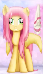 Size: 981x1660 | Tagged: safe, artist:ctb-36, artist:trickynicky, derpibooru import, edit, fluttershy, pegasus, pony, abstract background, cute, female, mare, shyabetes, smiling, solo, wet, wet mane