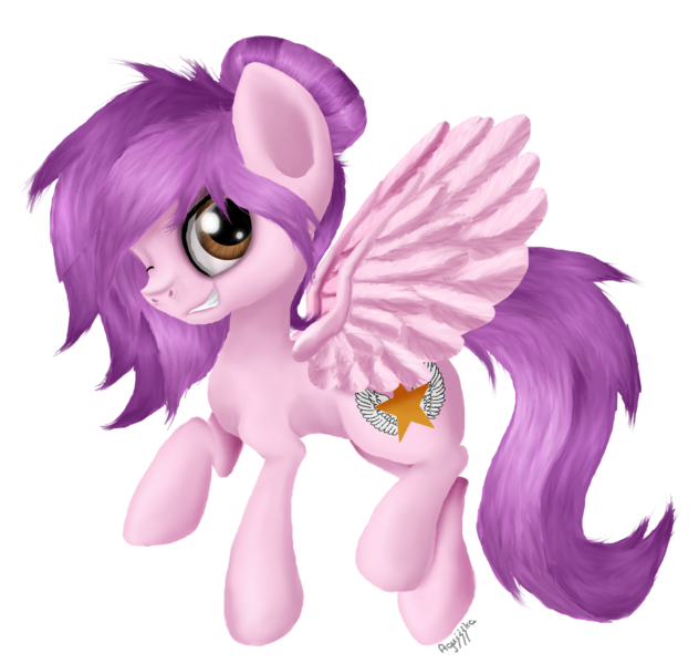 Size: 1226x1164 | Tagged: safe, artist:agussska, derpibooru import, oc, oc:golden fly, unofficial characters only, pegasus, pegasus oc, simple background, solo, transparent background, wings