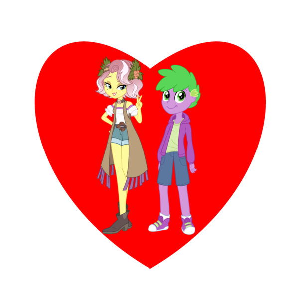 Size: 800x800 | Tagged: safe, derpibooru import, spike, vignette valencia, human, equestria girls, heart, human spike, humanized, shipping, shipping heart, vignespike