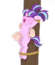 Size: 1096x1280 | Tagged: safe, artist:carnifex, derpibooru import, starlight glimmer, pony, unicorn, adorable distress, armpit tickling, armpits, belly, belly tickling, blank flank, bondage, crying, cute, disembodied hand, evil cuteness, eyelashes, eyes closed, female, femsub, filly, filly starlight glimmer, floppy ears, giggling happily, glimmer giggles, glimmerbetes, hand, laughing, pigtails, pole, resistance is futile, rope, smiling, solo, starlight gets what's coming to her, sublight glimmer, submissive, tears of laughter, tickle torture, tickling, ticklish tummy, tied up, underarm tickling, unsexy bondage, younger
