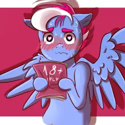 Size: 1024x1024 | Tagged: suggestive, artist:gloomydinosaur, derpibooru import, oc, oc:loco steamy, oc:steam loco, unofficial characters only, pegasus, pony, blushing, heart eyes, male, solo, solo male, spread wings, wingboner, wingding eyes, wings