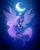Size: 1080x1350 | Tagged: safe, artist:miss_glowwormis, derpibooru import, princess luna, alicorn, merpony, pony, seapony (g4), siren, blue mane, bubble, clothes, crescent moon, curved horn, digital art, ethereal mane, female, fish tail, flowing mane, flowing tail, horn, image, jpeg, lidded eyes, mare, moon, moonlight, night, ocean, seaponified, seapony luna, seaweed, see-through, signature, sirenified, smiling, solo, species swap, spread wings, starry mane, stars, swimming, tail, underwater, water, wings