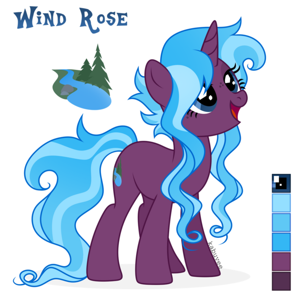 Size: 1024x1024 | Tagged: safe, artist:kabuvee, derpibooru import, oc, oc:wind rose, unofficial characters only, pony, unicorn, female, mare, simple background, solo, transparent background