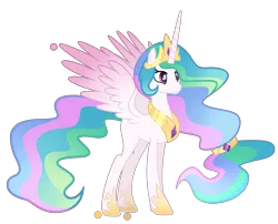 Size: 2312x1865 | Tagged: safe, artist:whiteplumage233, derpibooru import, princess celestia, alicorn, pony, colored wings, colored wingtips, female, mare, simple background, solo, transparent background, wings