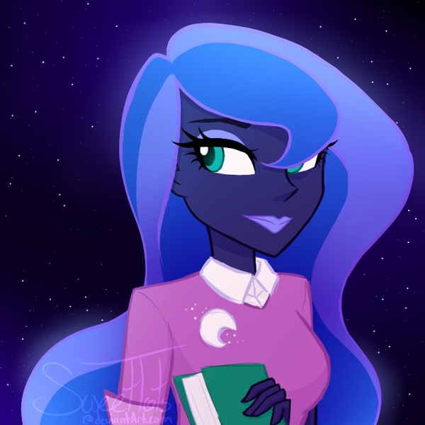 Size: 720x720 | Tagged: safe, artist:sweettots, derpibooru import, princess luna, equestria girls, alternate design, female, pony coloring, solo, vice principal luna