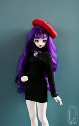 Size: 2551x4095 | Tagged: safe, artist:sudn_fox, derpibooru import, rarity, human, 2010s, 2019, becoming popular, beret, doll, female, girly, hat, humanized, irl, photo, solo, toy