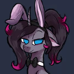 Size: 2000x2000 | Tagged: safe, artist:hitsuji, derpibooru import, oleander (tfh), classical unicorn, unicorn, them's fightin' herds, bowtie, bunny ears, cloven hooves, community related, female, leonine tail, solo, unshorn fetlocks