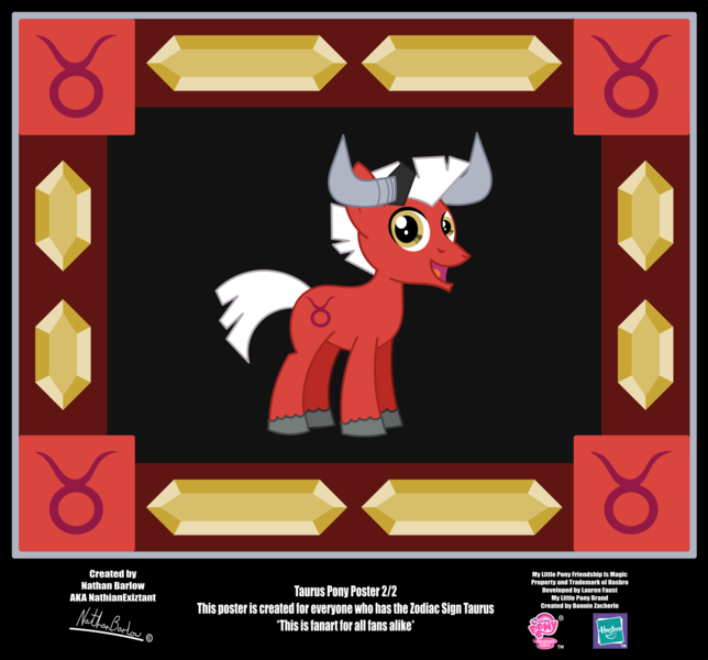 Size: 4254x3962 | Tagged: safe, artist:nathianexiztant, derpibooru import, pony, absurd resolution, ponyscopes, poster, solo, taurus