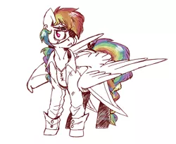 Size: 1462x1200 | Tagged: safe, artist:beantoebean, artist:spetu, derpibooru import, rainbow dash, pegasus, pony, eyepatch, female, pirate dash, solo